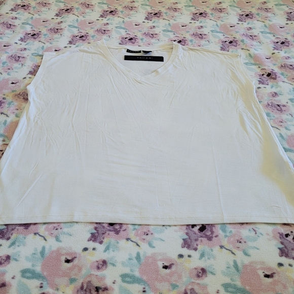 Tahari Cream Colored V-Neck Top - NWT - Picture 10 of 11
